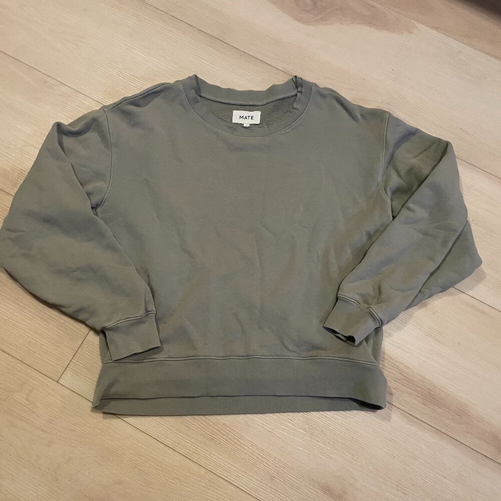 Mate the Label sage green organic cotton sweatshirt